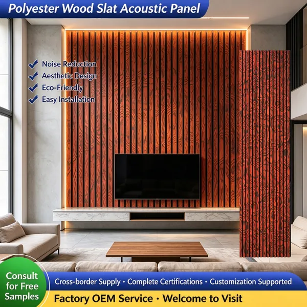 Bendable MDF Acoustic Wall Panel for Interior Soundproof ，Curved Wall Sound Absorbing MDF Panel for Column & Interior Decor