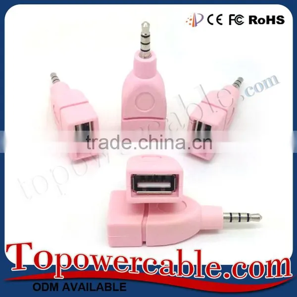 Hot Sale Sync 3.5Mm Male Aux Audio Plug Jack To Usb 2.0 Female Converter photo-3