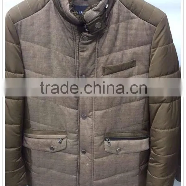 Garment Stock Lot Man Padded Jacket Leisure Suit for Spring or Winter Cheap - 1031