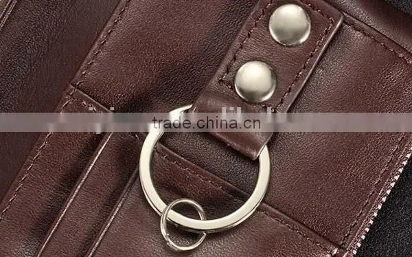 Multifunction High Quality Brown Leather Key Wallet With Card Holder photo-4
