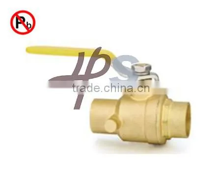 Meet NSF Certificate Lead Free Brass NPT Thread Ball Valve With Drain Hole photo-2