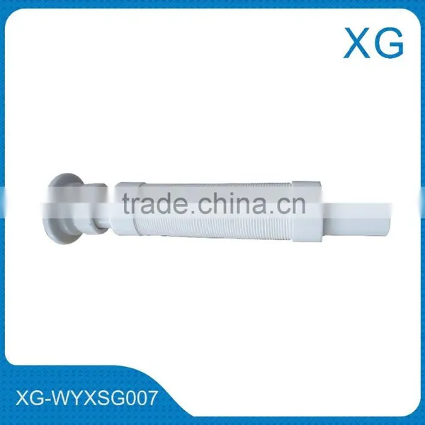 PP Flexible Basin Waste Hose/plastic Sink Drain Hose With Steel Wire/pvc Retractable Hose for Bathroom/chrome Coated Waste Hose photo-5