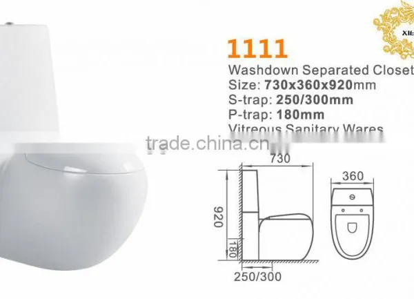 Two Piece Ceramic Bathroom Wash Basin Toilet/washdown Toilet photo-2