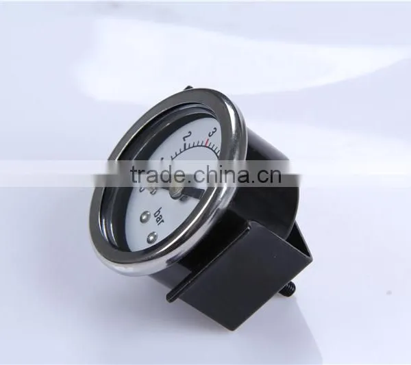 China 304ss Or Black Iron Shell Whit A Bracket Support Pressure Gauge photo-2
