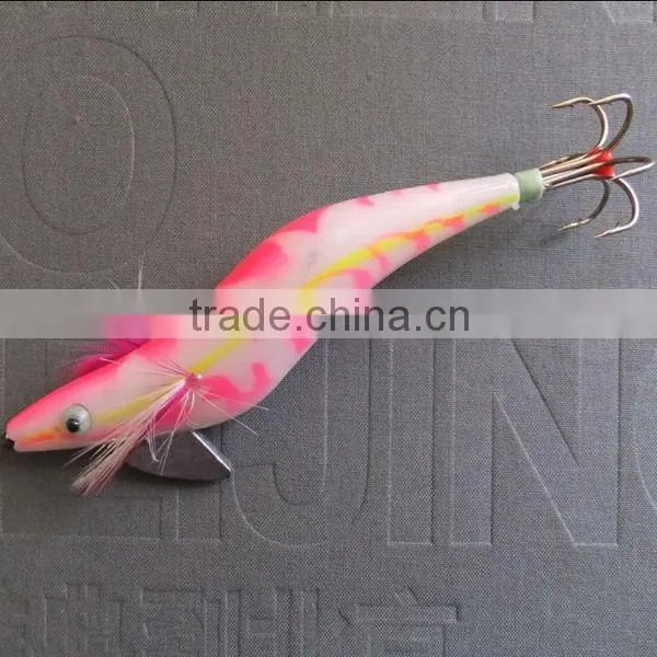 New Pink With White Paint Squid Jig