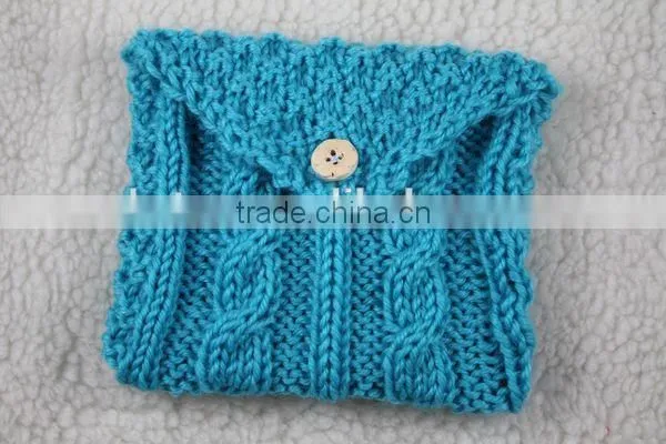 Custom Design Acrylic Material Handmade Knitted Ladies Purse photo-3