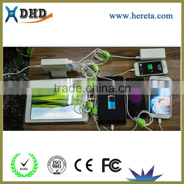 2015 Newest Style Super Fast Mobile Phone Charger Station With Qualcomm QC2.0