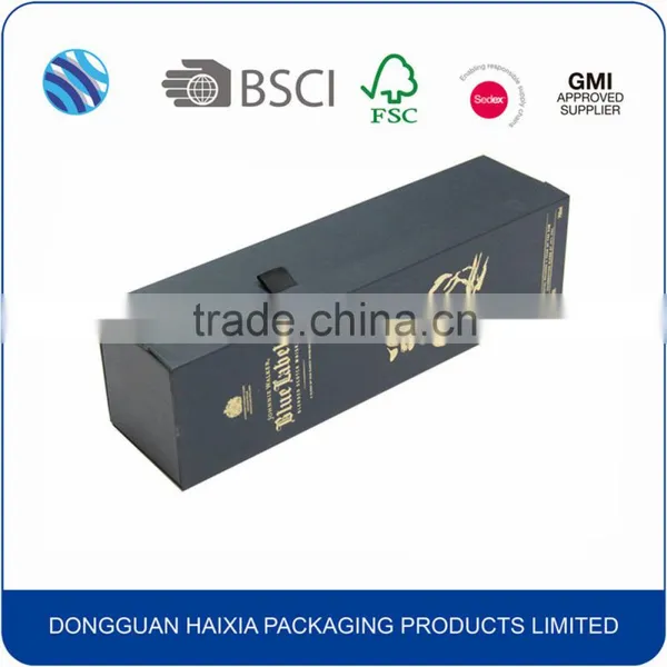 Embossing Hot Stamp Cardboard Packaging Box for Wine photo-3