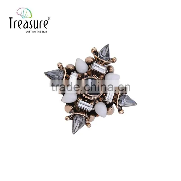 Vintage Jewelry Mix Color Geometric Resin and Rhinestone Brooch Jewelry photo-5