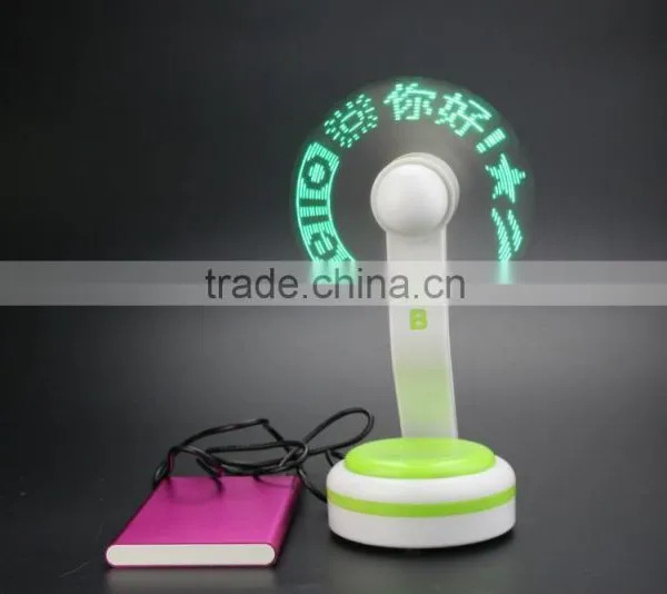 Many Models Multicolor Lighted up Led Flashing Message Mini Fan photo-2