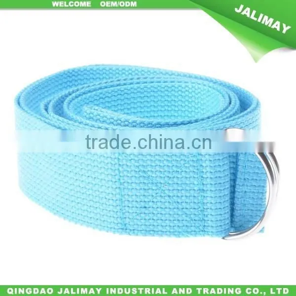 6 or 8 Foot Metal D-ring Cotton Yoga Belt Straps