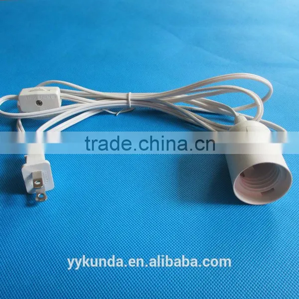 UL approval lamp power cord with dimmer inline gear switch