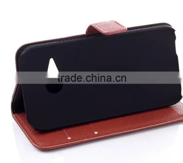 Litchi Wallet Leather Case for HTC One M8 Mini photo-2