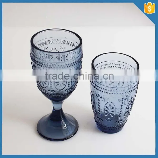 LXHY-S003 Crystal Glass Red Wine Colored Glass Antique Goblet photo-4