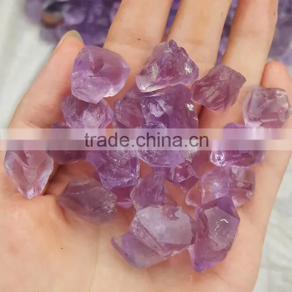 Natural Rock Amethyst Crystal Quartz Rough Crystal Tumbled Stone photo-3