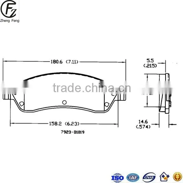 FMSI D1019-792China Manufacturer Auto Spare Parts Brake Pads no Dust High Quality High Temperature Resistance Slotter Brake Pad photo-2