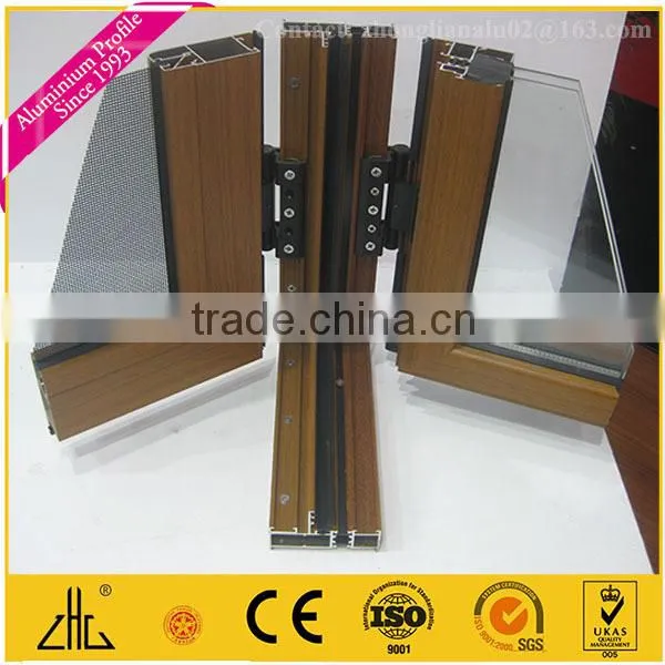 Wow!!aluminium Window/ Wood Grain Aluminium Thermal Break Window With Flyscreen/ Aluminium Anti Mosquito Window Screen for Villa photo-2