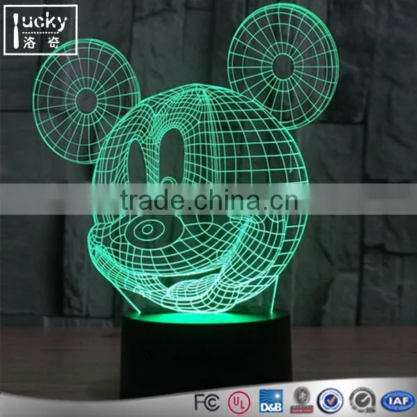 Acrylic Colorful LED Glowing Mickey Mouse,Custom LED Night Light photo-5