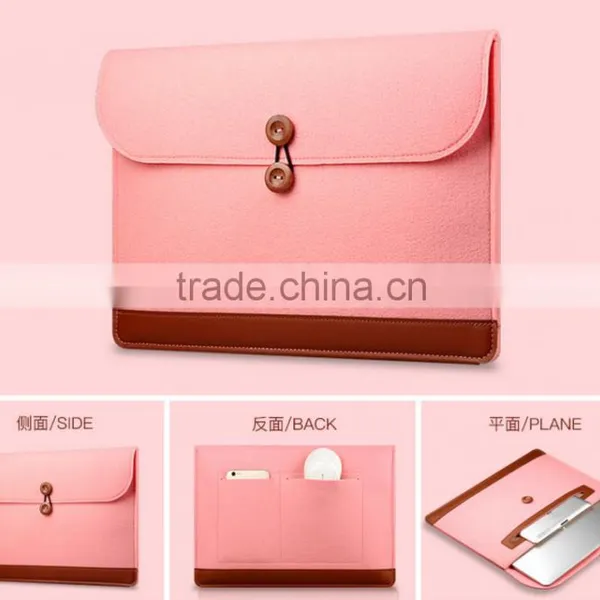 Notebook Felt & Leather Laptop Case Sleeve With Mouse Case for Macbook 11''12''13''15'' photo-4
