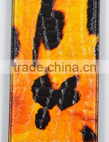 Yellow Crocodile Pattern Top Grade Flip Wallet Leather Phone Case For Asus Zenfone 2 With Plaid Pattern Lining photo-2