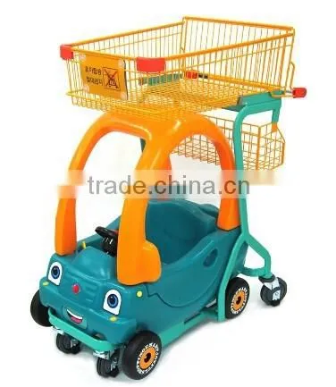 Fashion!Children Car Style Shopping Carts,Shopping Trolley With Kid Car photo-4