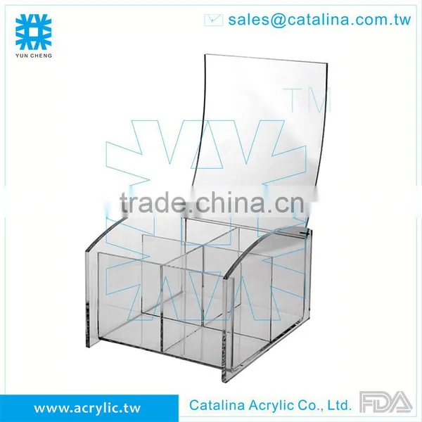 Hand Made Clear Acrylic Tea Coffee Bag Box Organizer photo-5