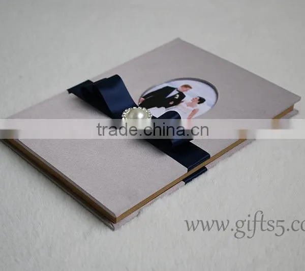 Luxury Silk Covor Wedding Guest Book photo-2