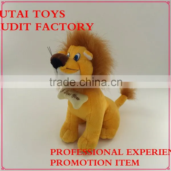 AZO Free Chinese Yangzhou Supplier Stuffed Animals Plush Lion Toy for Valentines Day Gifts 2016 New Products