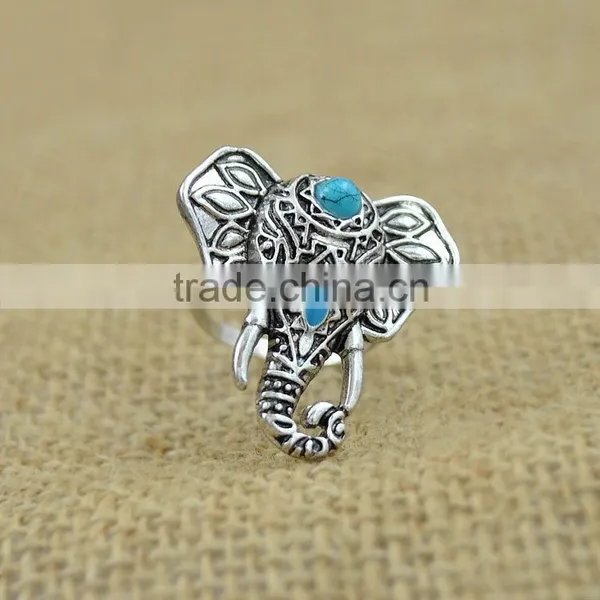 Hot Elephant Rings Engagement Wedding Ring photo-6