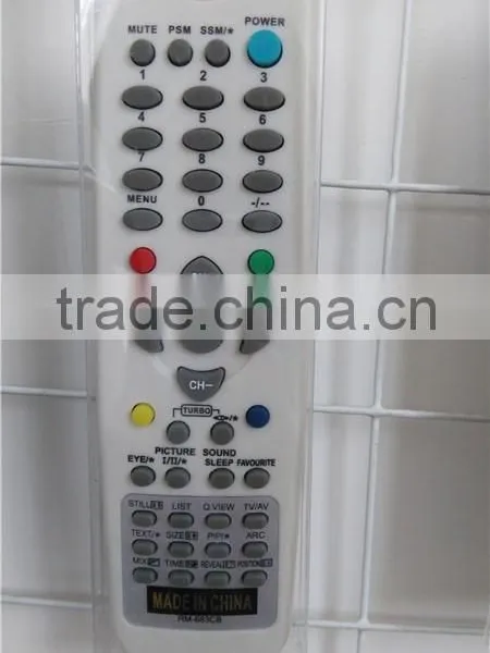 ZF White 43 Keys RM-683CB Universal Remote Control With 2*AAA Battery