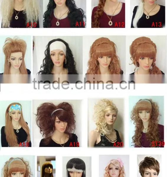 new fashion synthetic fiber wig suitable for various face hot on sale