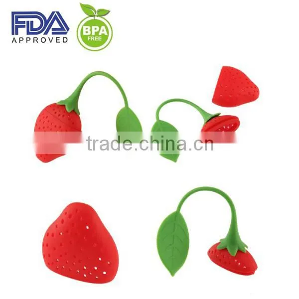 Strawberry Fruit Silicone Tea Strainer/Infuser photo-2