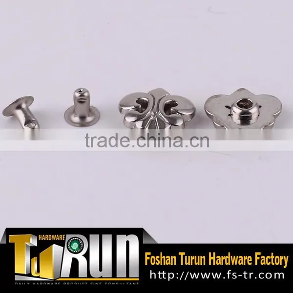 Antique Silver Metal Rivets With Patten for Garment Shoe Accessory photo-2