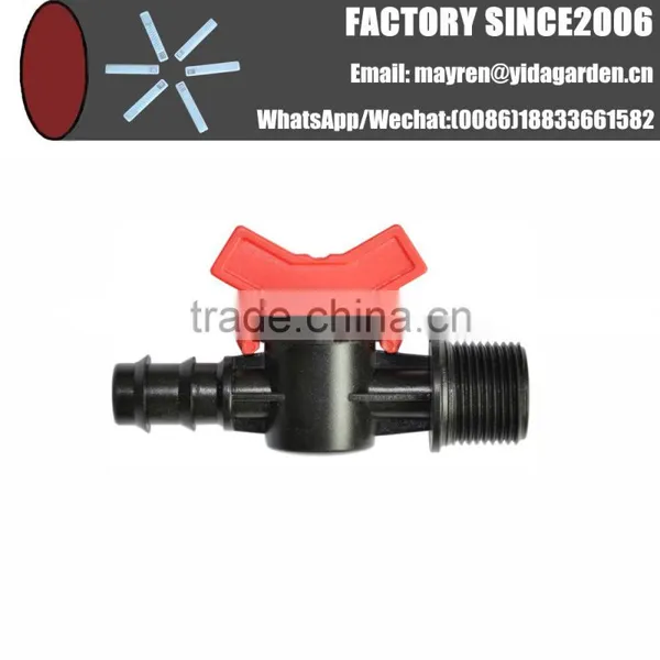HDPE Pipe Connector Thread Barb Valve