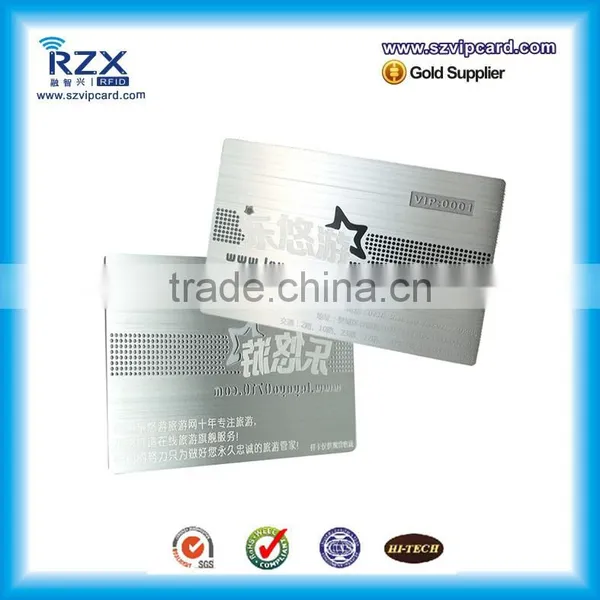 Whosales Silver Color Metal Business Card With Cutting photo-3