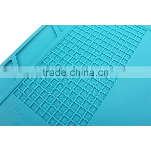 Mobile Phone Repair Heat Insulation Desk Mat Maintenance Platform Bga 35*25cm Soldering Silicone Pad With 20cm Scale Ruler photo-3