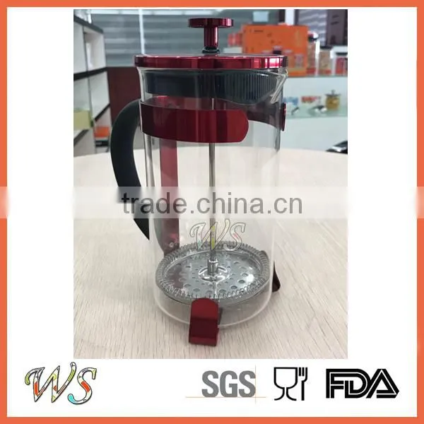 WSCHXX044 Wine-purple French Press Stainless Steel Coffee Maker French Coffee Press Mug photo-3