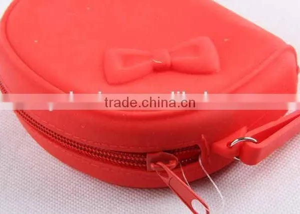 Coin Purse With 3D Butterfly Knot/Silicone Purse photo-2