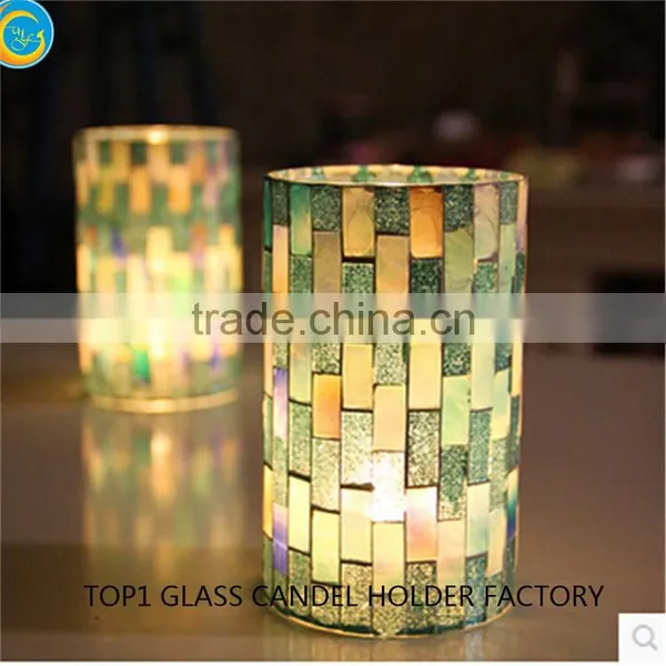 Mosaic Table Lamp With Soy Scented Candles photo-5
