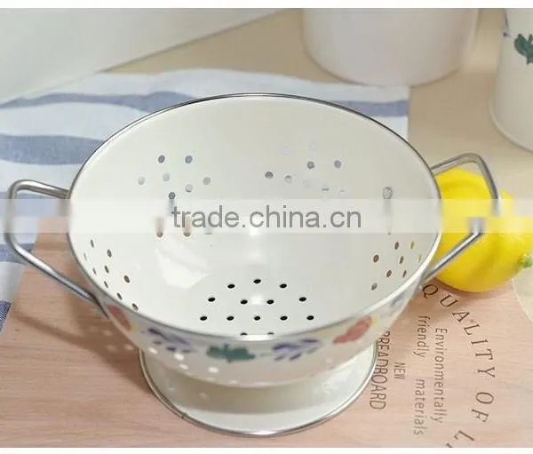 Home Kitchen Multifunctional Metal Colander Vegetable Fruit Drain Basket photo-3