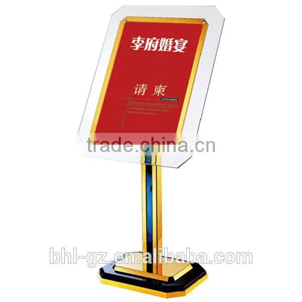 Hotel Equipment Wholesales Floor Stand Sign Holders With Glass Frames photo-2