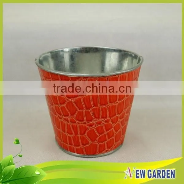 Beatiful Leather and Metal Material Cheap Plant Pots for Garden photo-6