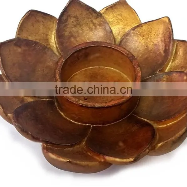 Buddha Lotus Incense Votive T-light Candle Holder Flower photo-3