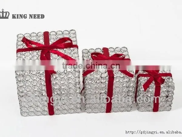 Wholesale Led Christmas Decoration Iron Acrylic Square Gift Box photo-4