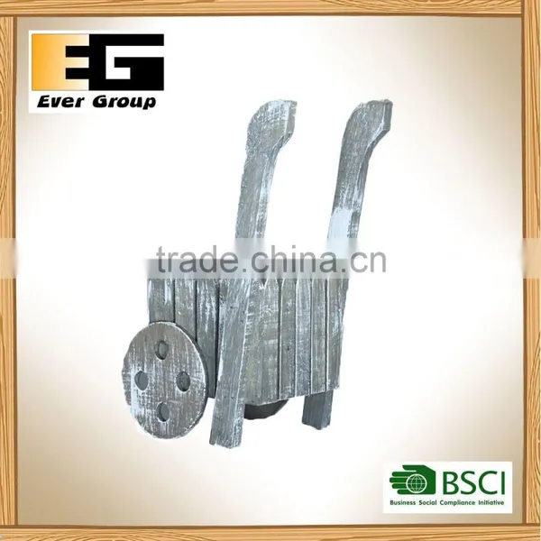 Wooden Small Cart Flowerpot photo-5
