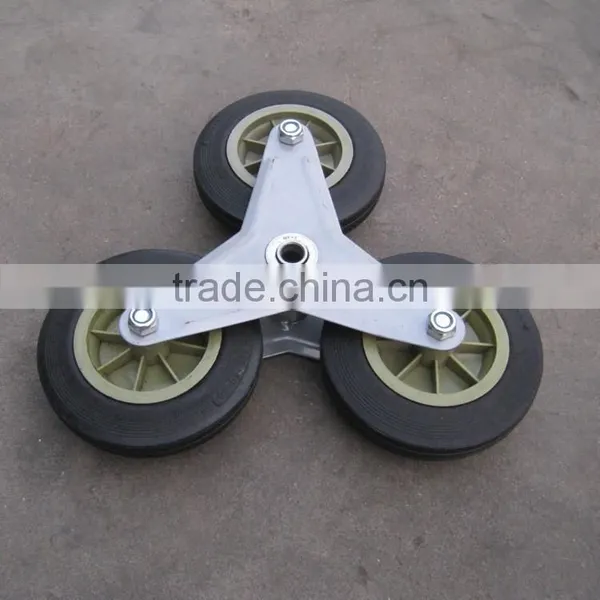 Solid 6 Inch Six Wheel Ladder for Hand Trolley Climbing Stairs photo-3