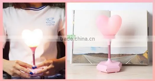 2017 New Rechargeable Usb 1500mah Romantic Love Heart Shape Led Night Light photo-3