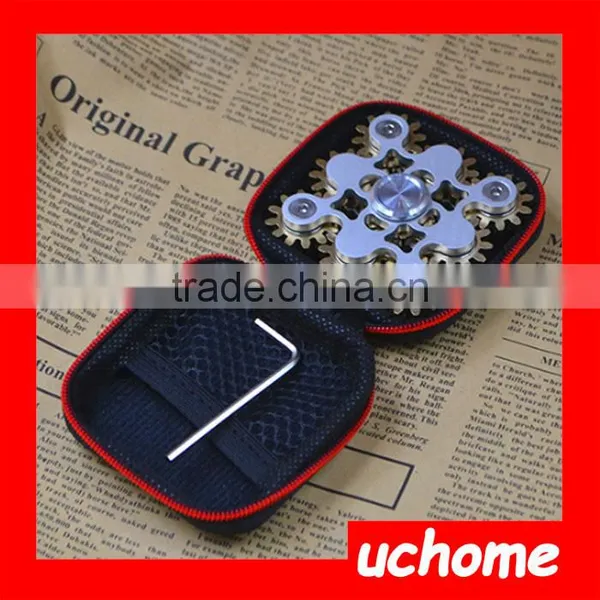 UCHOME 2017 Best Selling Adult Toy Nine Teeth Linkage Fidget Hand Spinner High Quality Stainless Steel Spinner photo-2