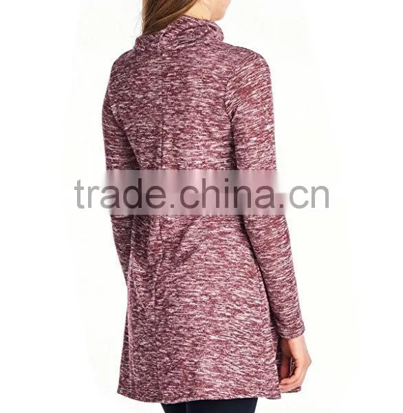 Fancy Women Clothing Wholesale Pregnant Clothes Sweater Knit Maternity Long Sleeve Tunic Top Latest Color Combination Sweater photo-3