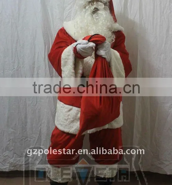 Christmas Santa Claus Costume High Quality Fur photo-3
